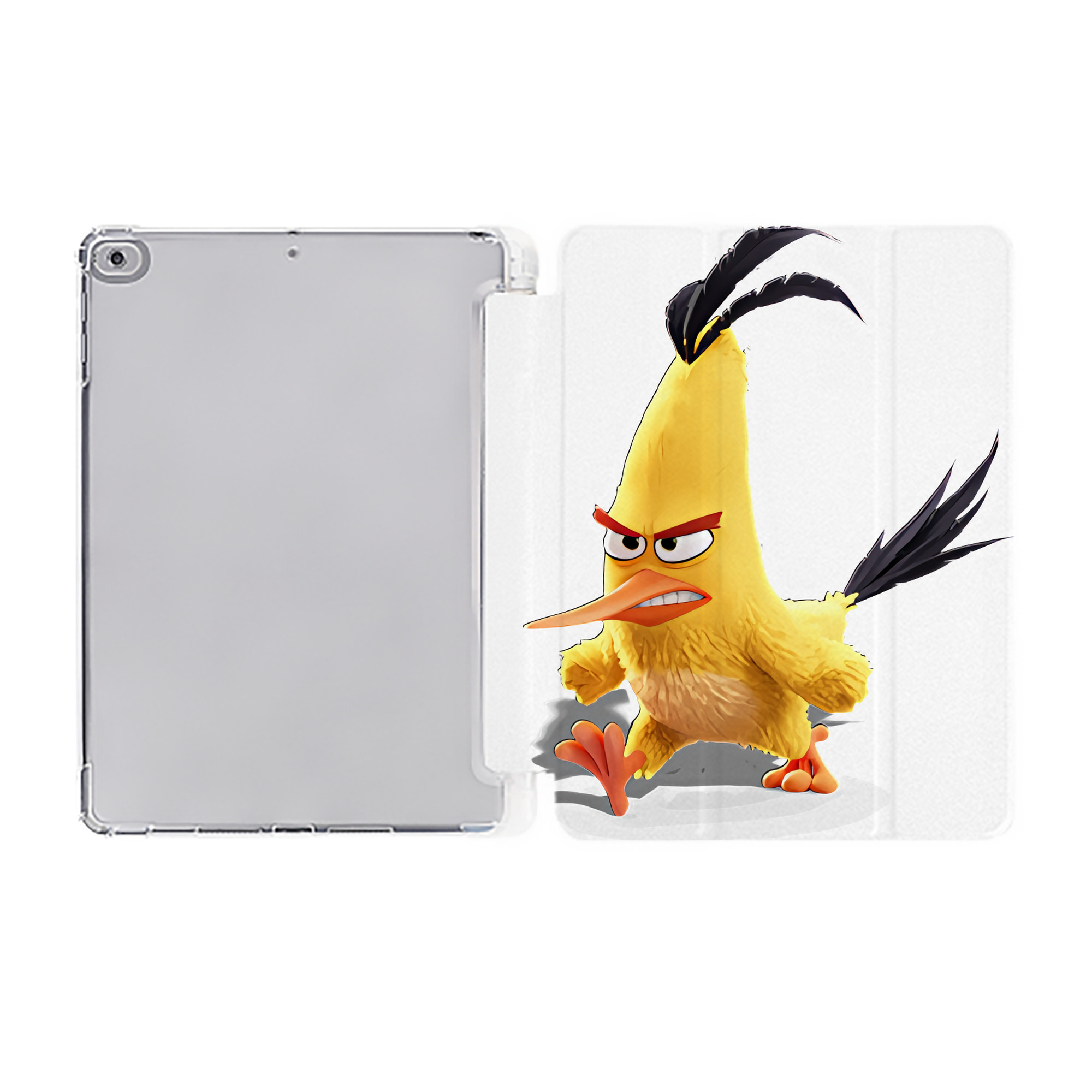 （画像用） Angry Birds アングリーバード IPad ケース ペン収納付き 三つ折りスタンド PUレザー×シリコン 対応機種9.5/10.5/10.9インチ